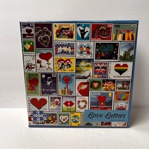 Re-marks Love Letters Puzzle Colorful Stamp Design Mini Poster 1000 piece NEW